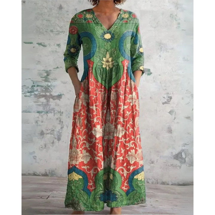 Eleanor Vintage Floral Maxi Dress