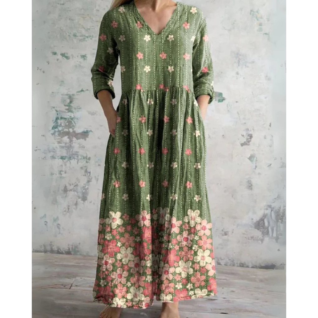 Eleanor Vintage Floral Maxi Dress