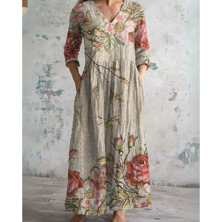 Eleanor Vintage Floral Maxi Dress