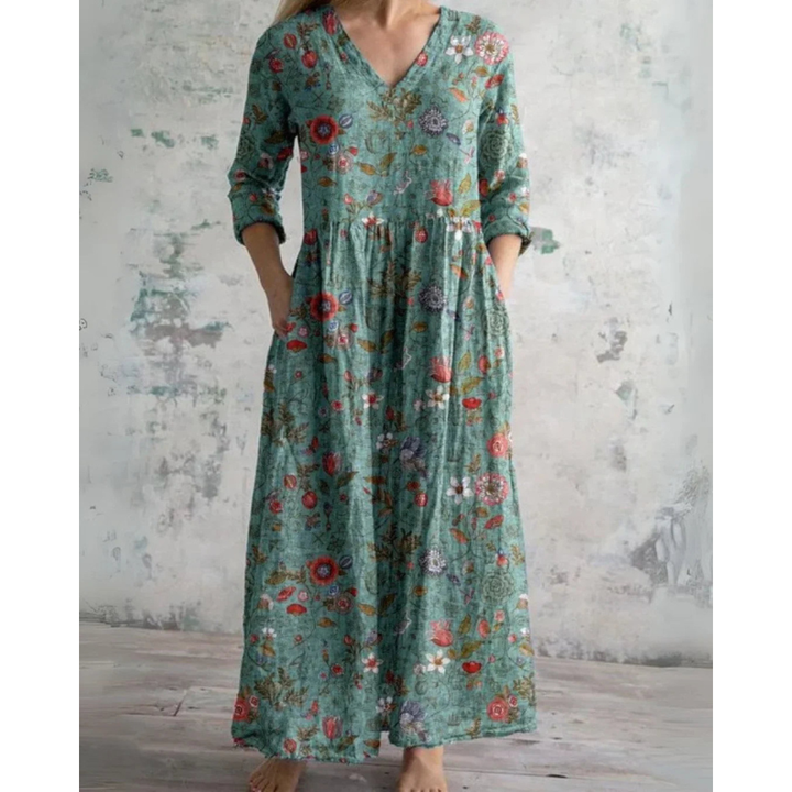 Eleanor Vintage Floral Maxi Dress