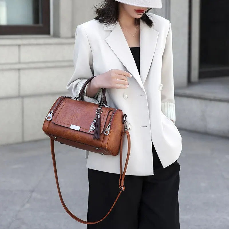 Julie™ | Textured Leather Handbag