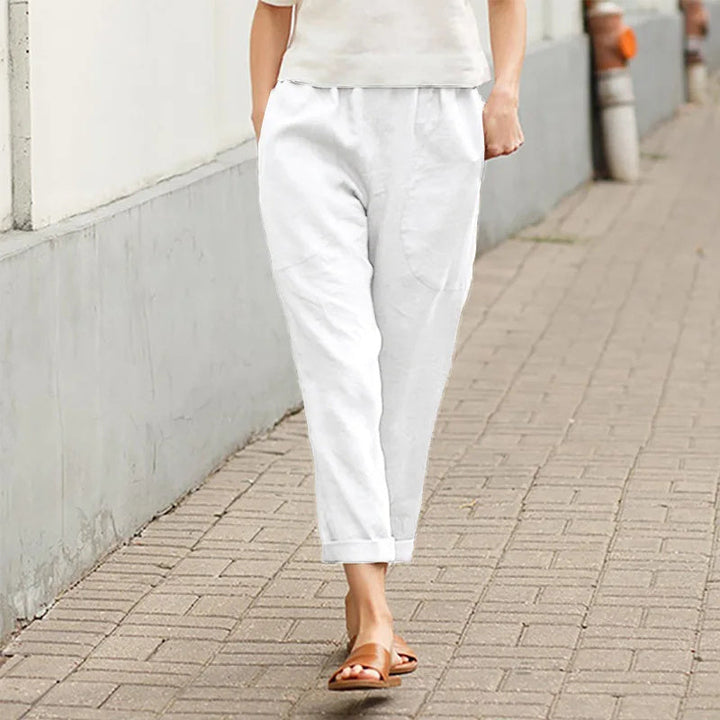 Kriza - Pocketed Wide Leg Trousers