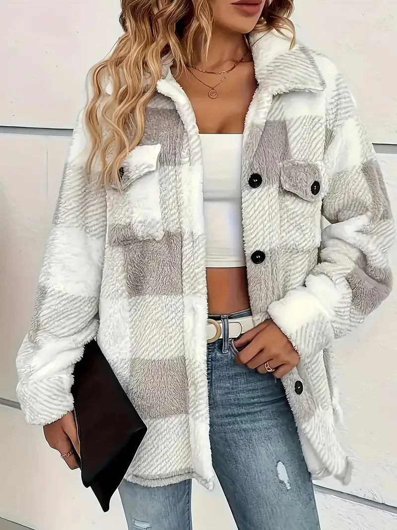 Martin | Stylish Checkered Fleece Coat