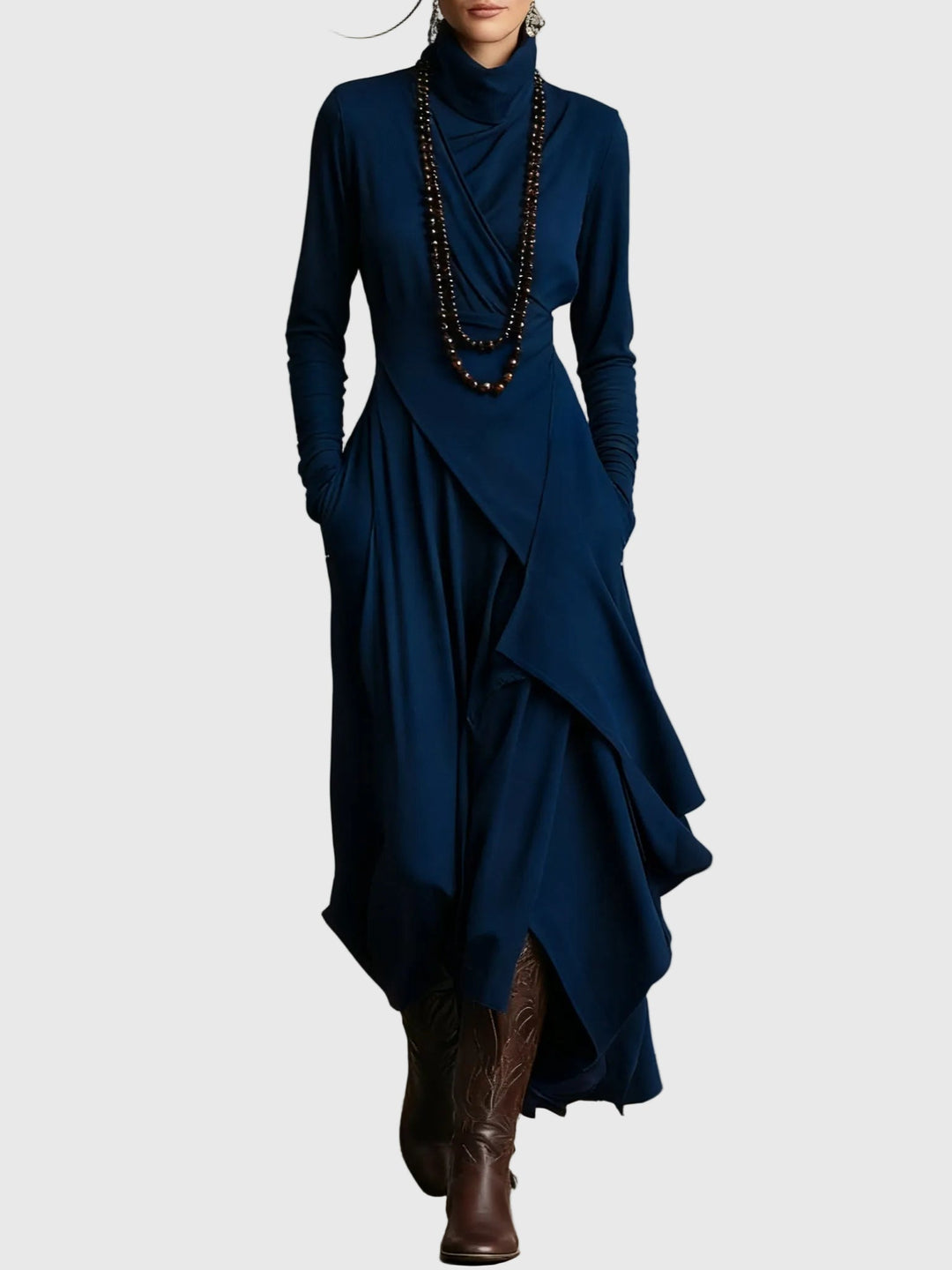 Violet | Long Pleated Maxi Dress