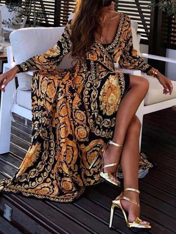 Faye - Bohemian Print Dress