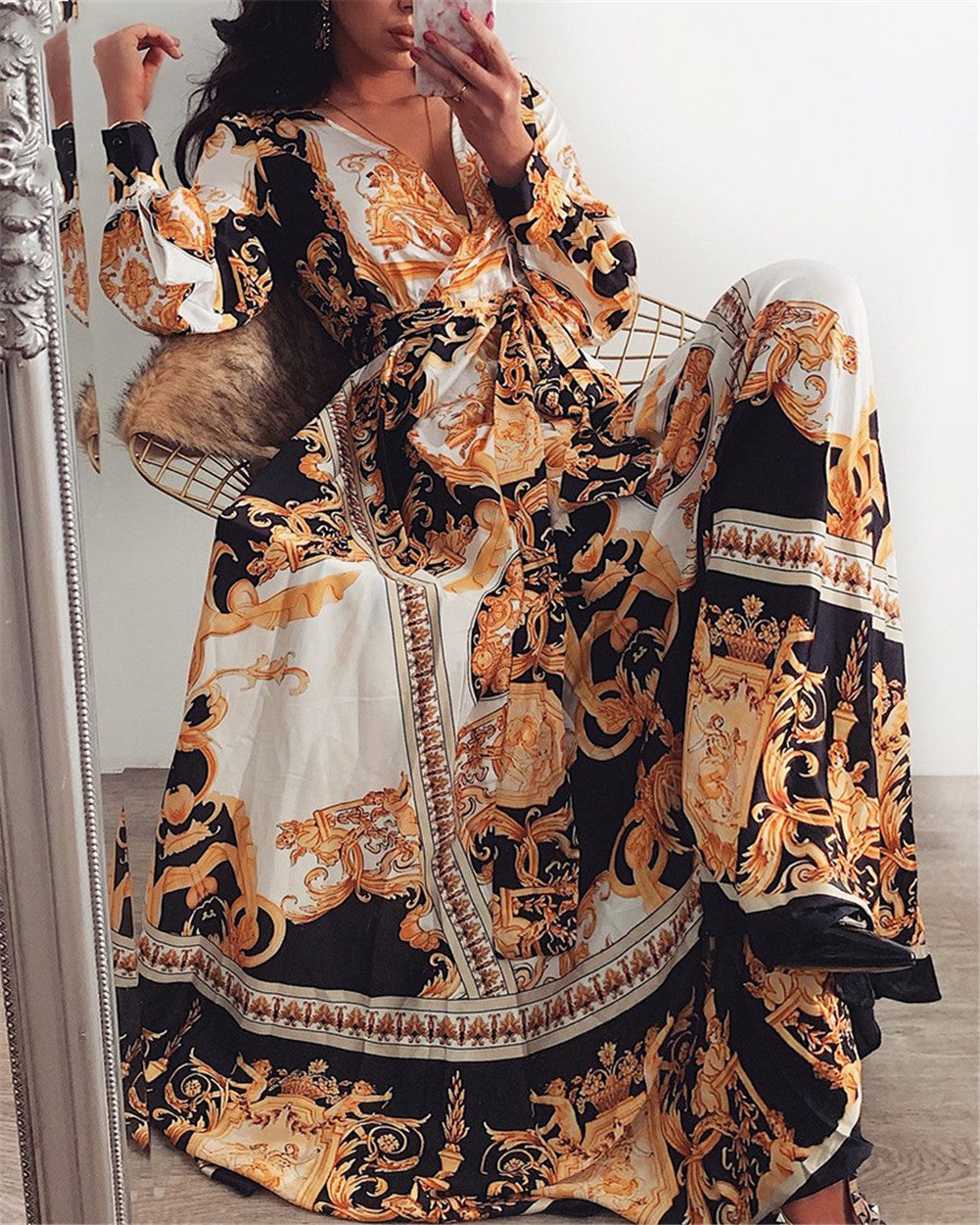 Faye - Bohemian Print Dress