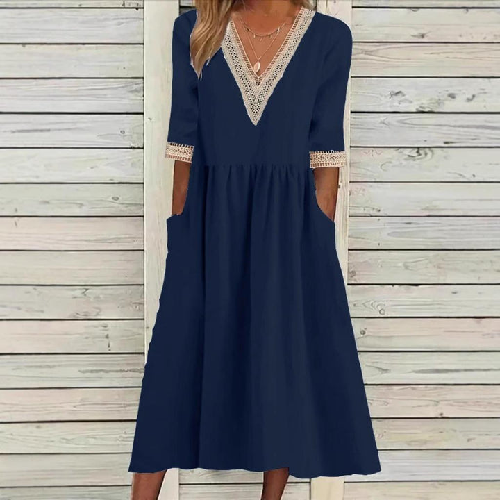 LIVIA | Lace Dress with Mid-Length Design
