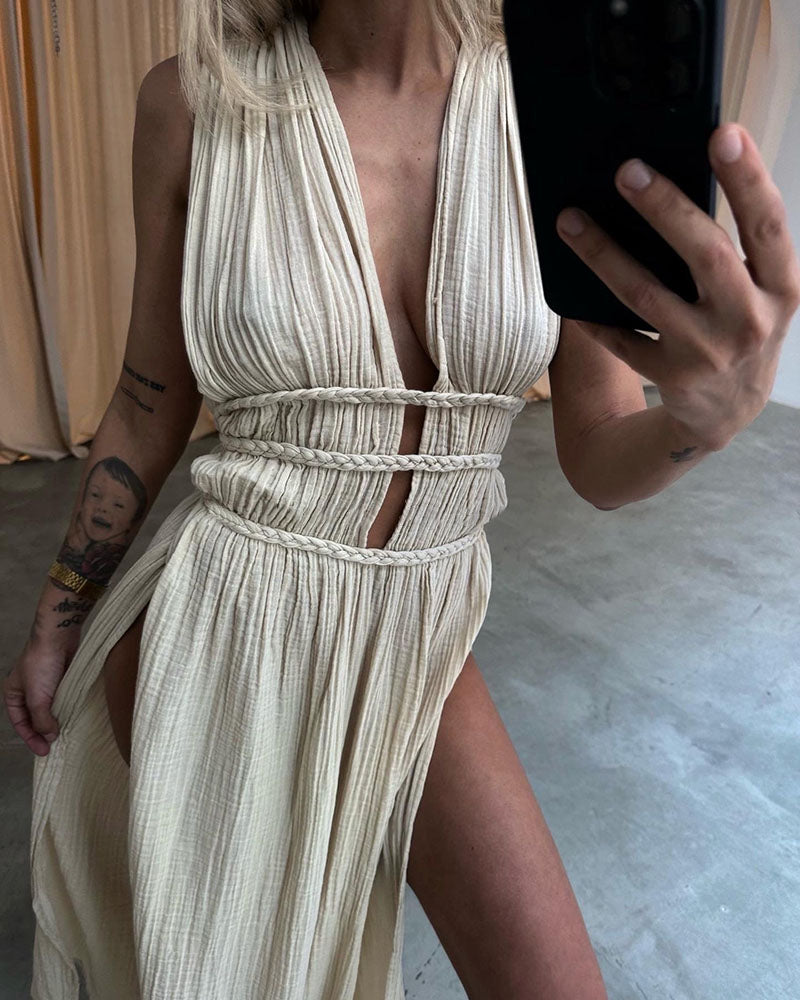 Zolla - Textured Cut-Out Dress