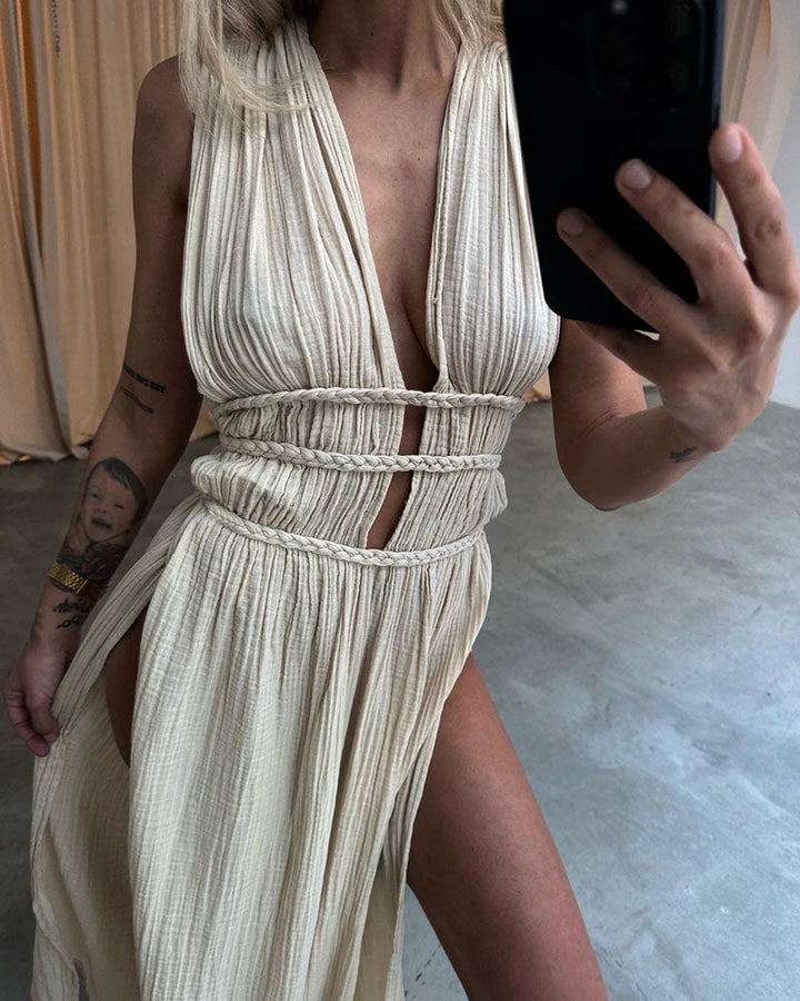 Zolla - Textured Cut-Out Dress