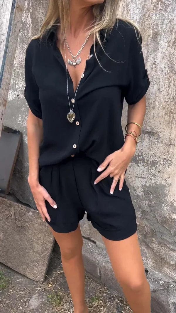 Melda - Casual Button-Up Ensemble