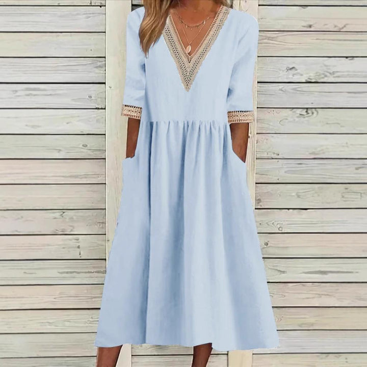 LIVIA | Lace Dress with Mid-Length Design