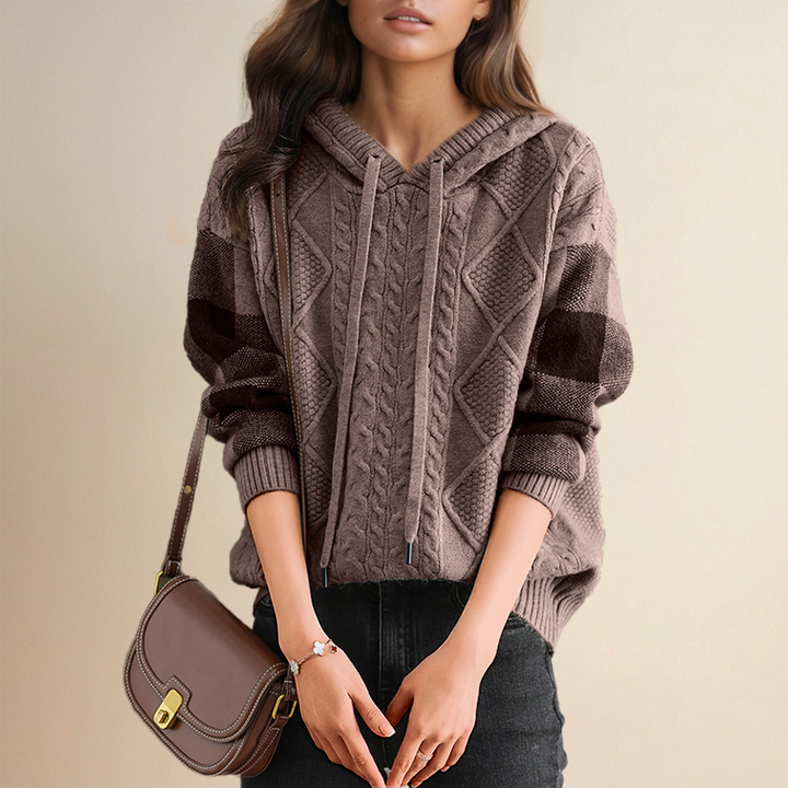 Emily | Braided Hooded Sweater