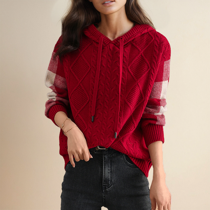 Emily | Braided Hooded Sweater