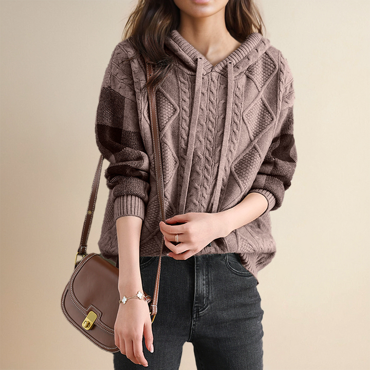 Emily | Braided Hooded Sweater