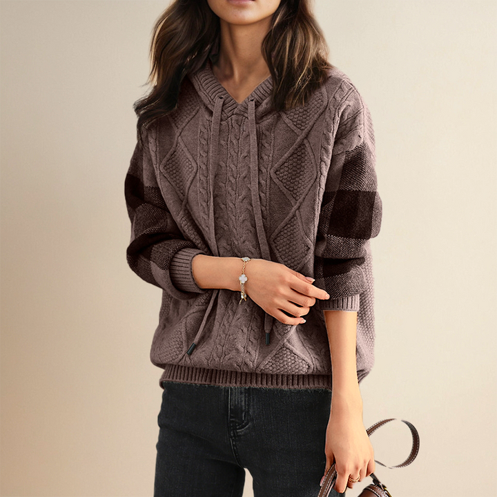 Emily | Braided Hooded Sweater