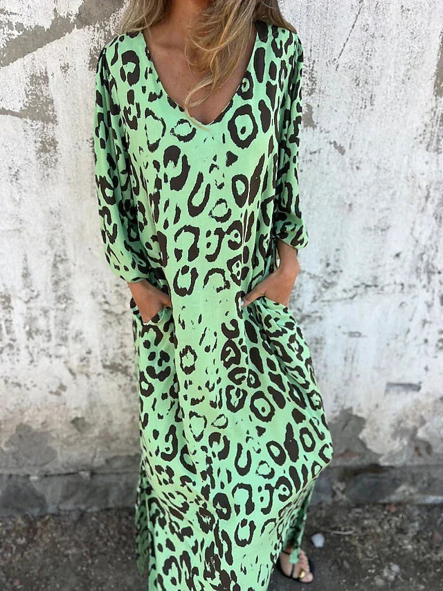 Jessa - Leopard Print Maxi Dress