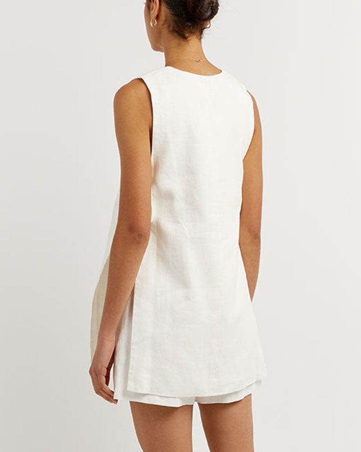 Fiona - Sleeveless Button-Up Ensemble