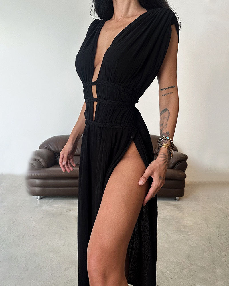 Zolla - Textured Cut-Out Dress