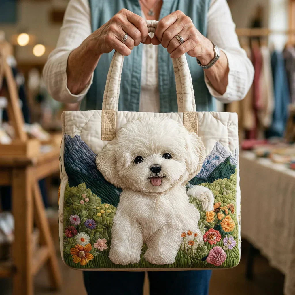 Handcrafted Bag - The White Dog
