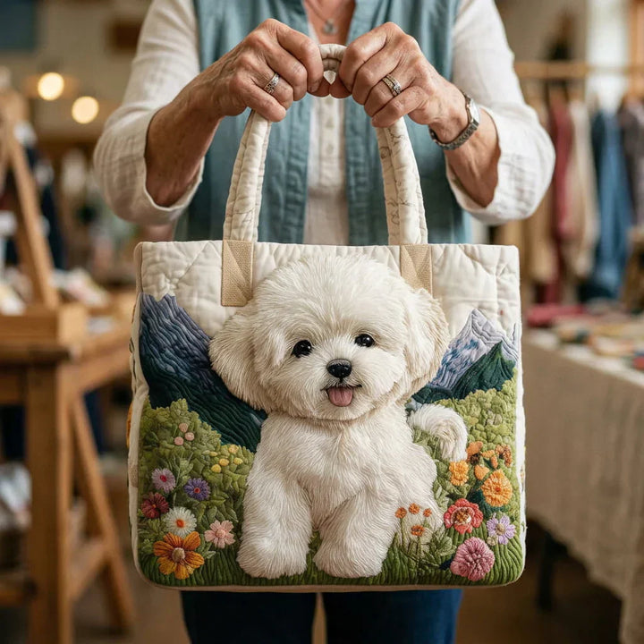 Handcrafted Bag - The White Dog