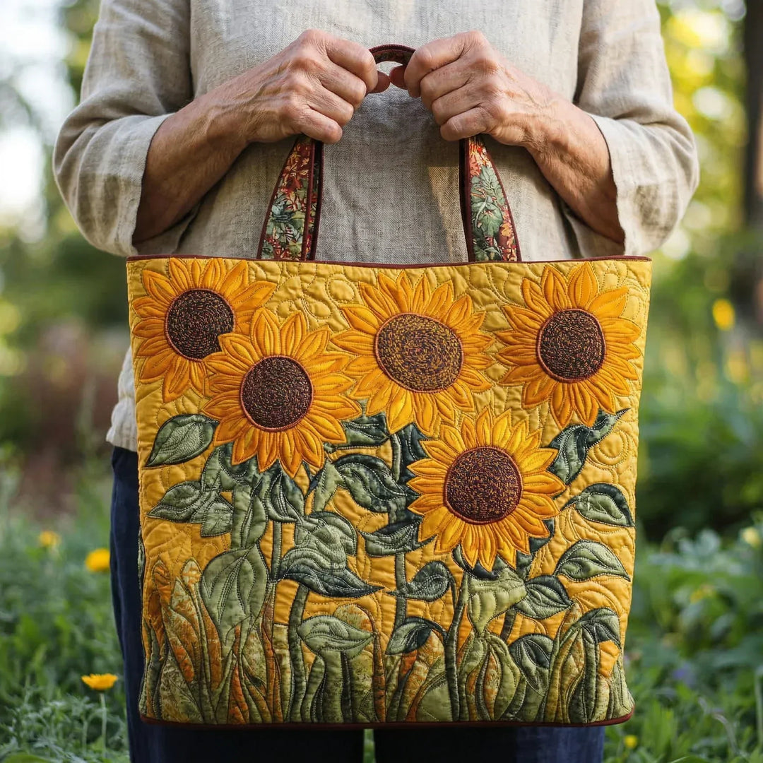 Handcrafted Sunflower Tote