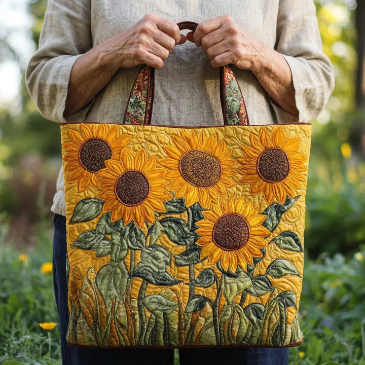 Handcrafted Sunflower Tote