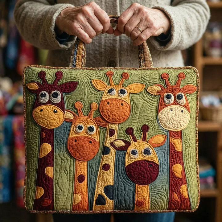 Handcrafted Bag - Joyful Giraffe Design