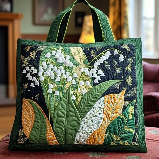 Handcrafted Green Burst Bag
