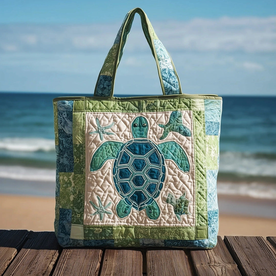 Artisan Sea Turtle Tote Bag