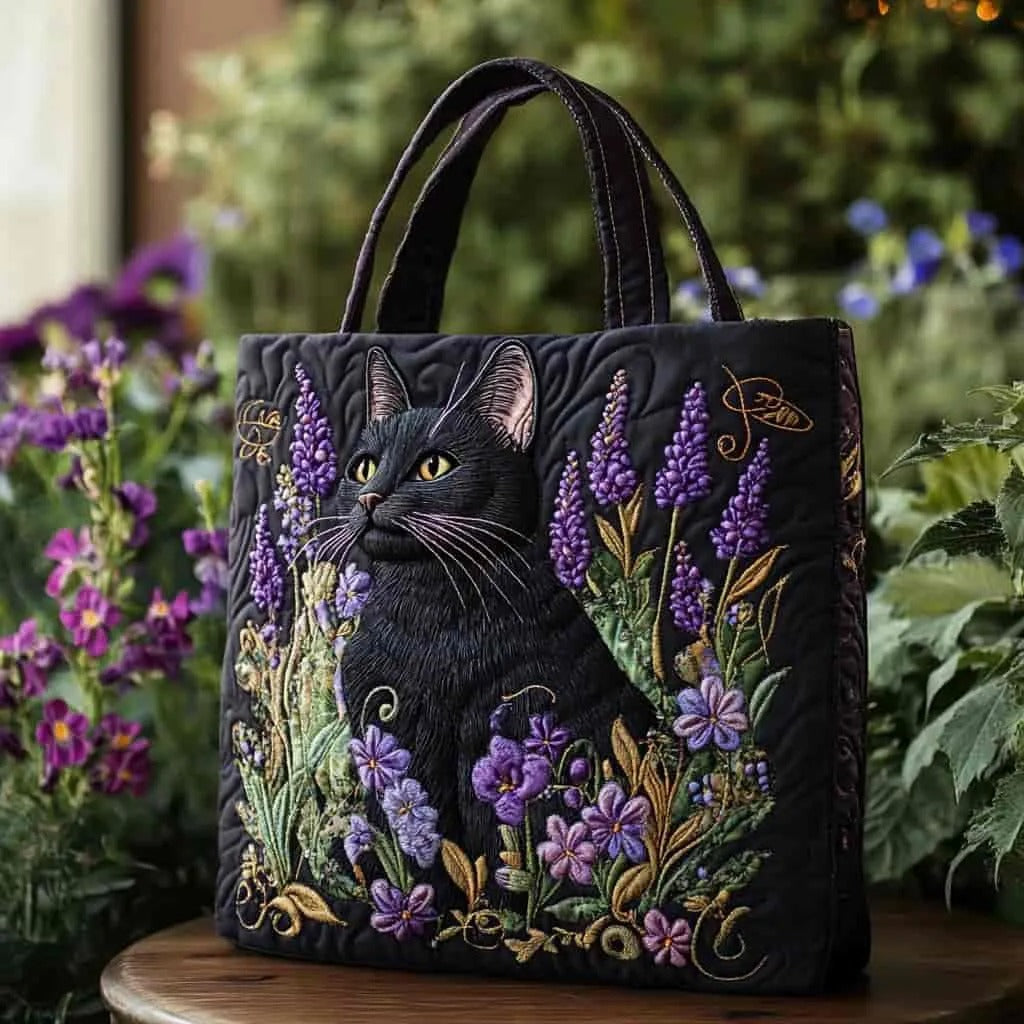 Handcrafted Black Cat Bag