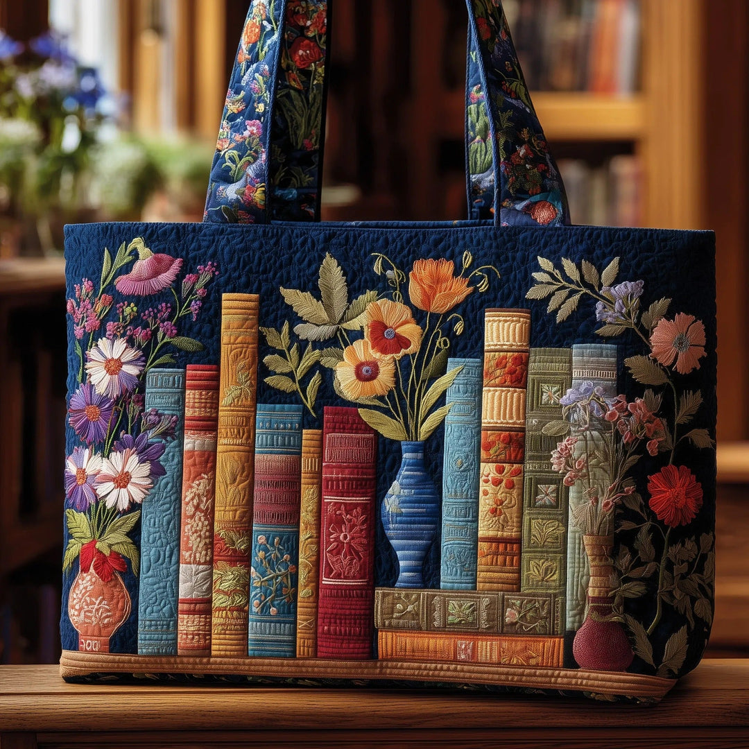 Handcrafted Floral Library Tote