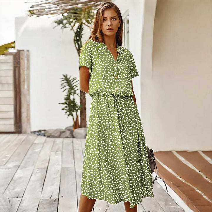 Faelina - Floral Print Summer Dress