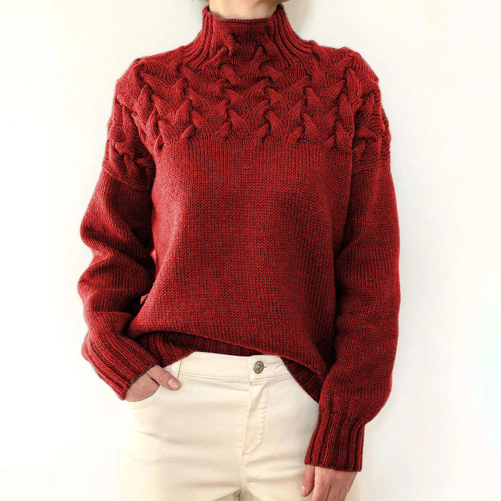 Elena | Cozy Turtleneck Knit Sweater