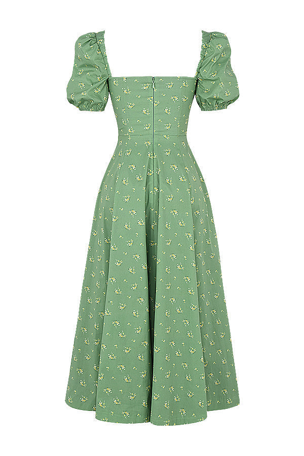 Aviana - Puff Sleeve Floral Dress