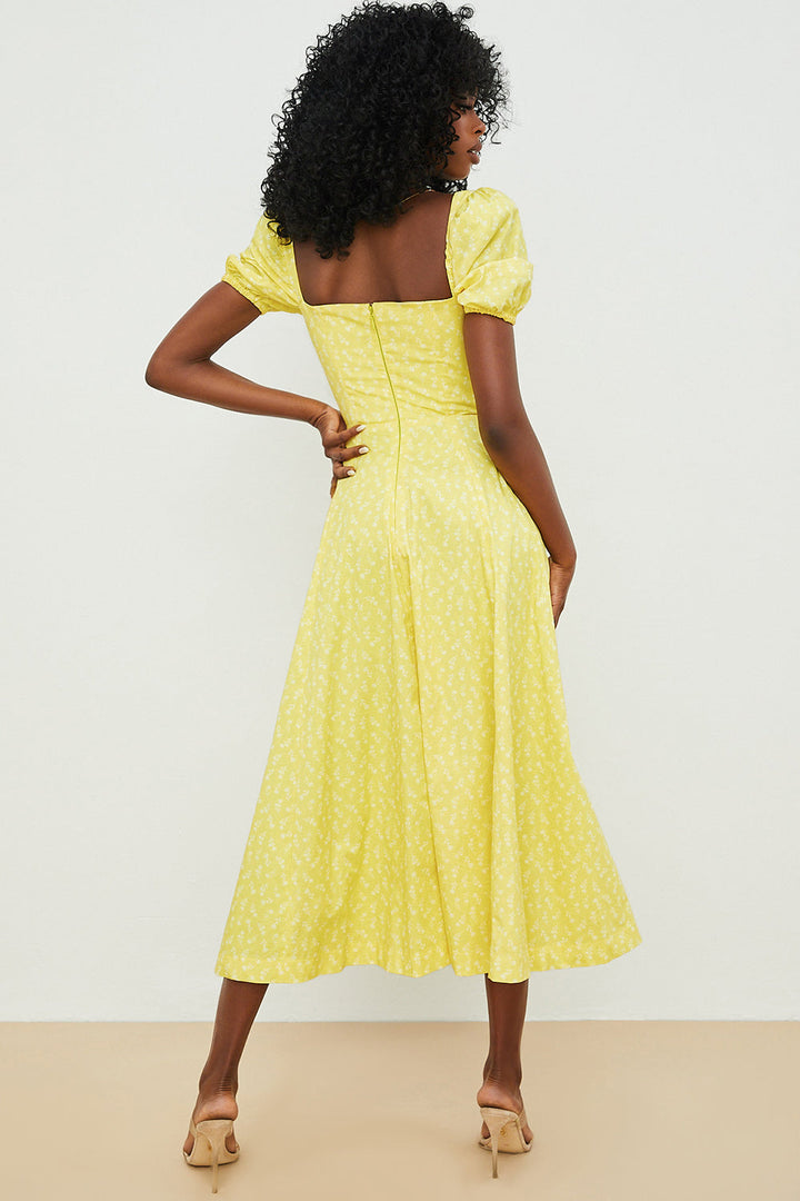 Aviana - Puff Sleeve Floral Dress