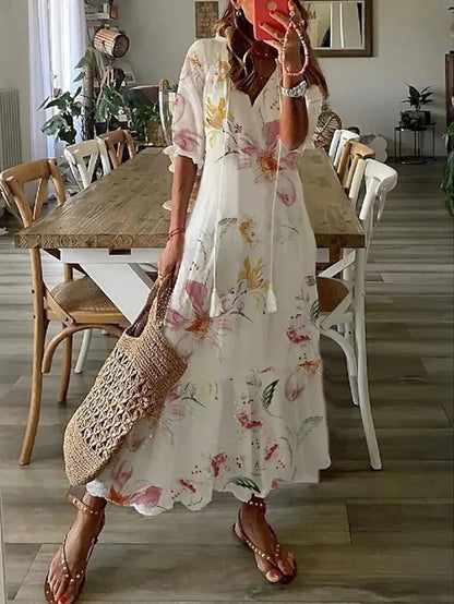 Michaela - Bohemian Dress with Tummy Coverage