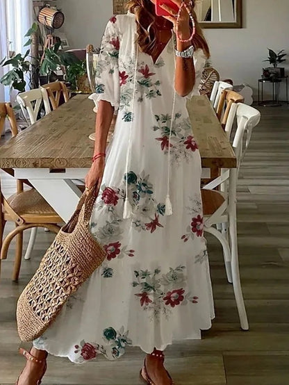 Michaela - Bohemian Dress with Tummy Coverage