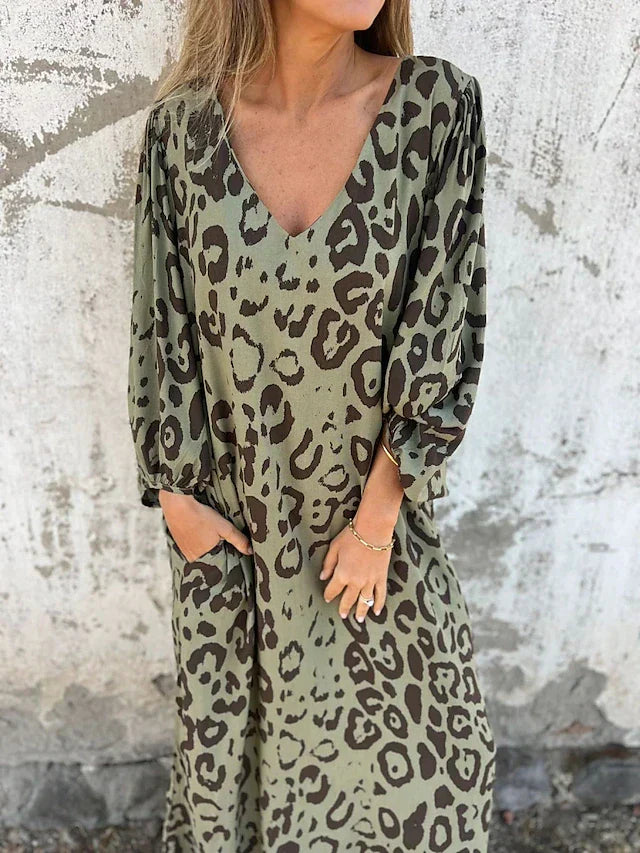 Jessa - Leopard Print Maxi Dress